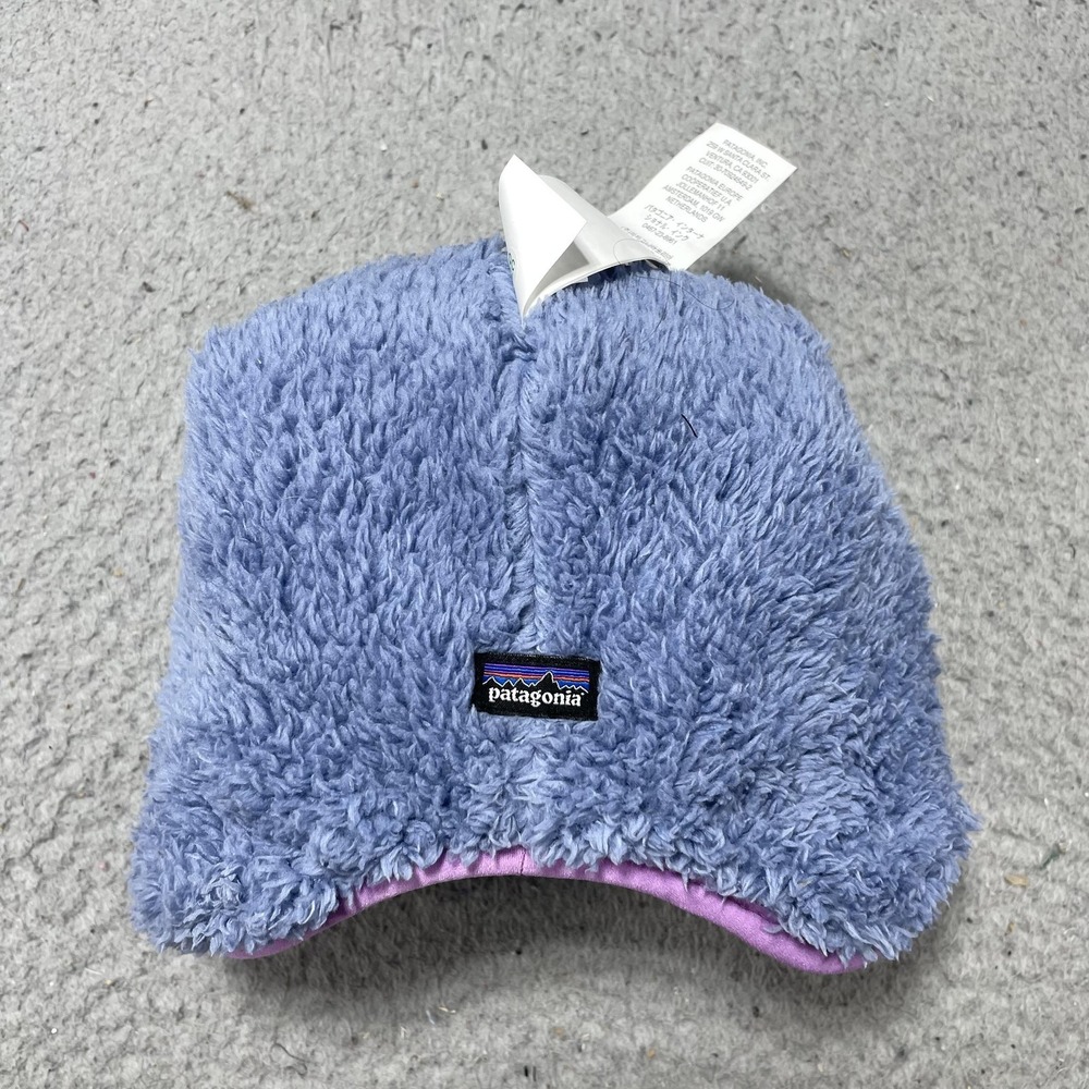 Patagonia Beanie Hat Girls 3-6 Months Multicolor Fleece Reversible Winter - Picture 6 of 10